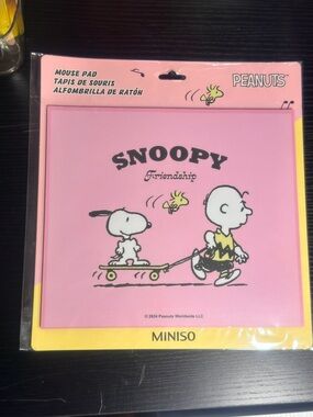 MINISO Snoopy Pink Friendship Mouse Pad